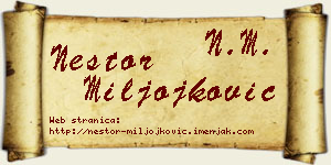 Nestor Miljojković vizit kartica